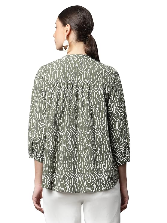 Beige Floral Cotton Top - Global Republic