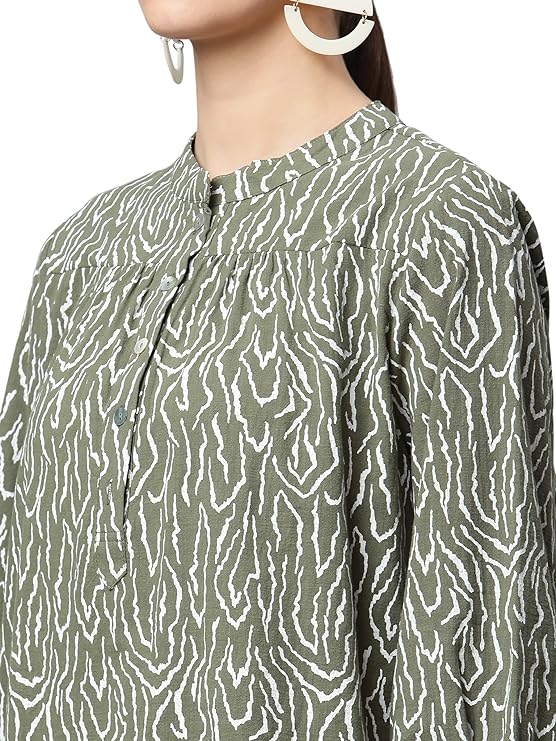 Beige Floral Cotton Top - Global Republic