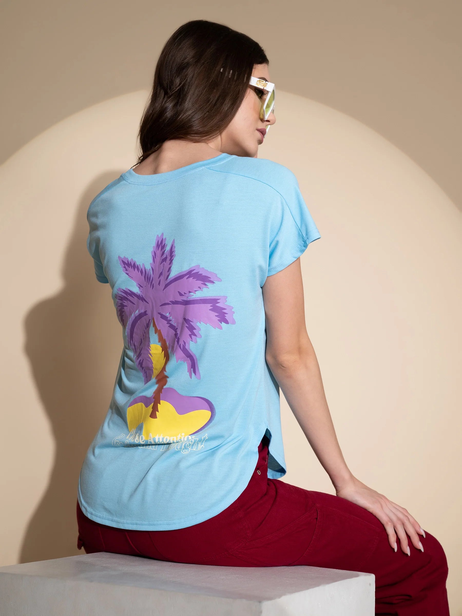 women hosiery printed top