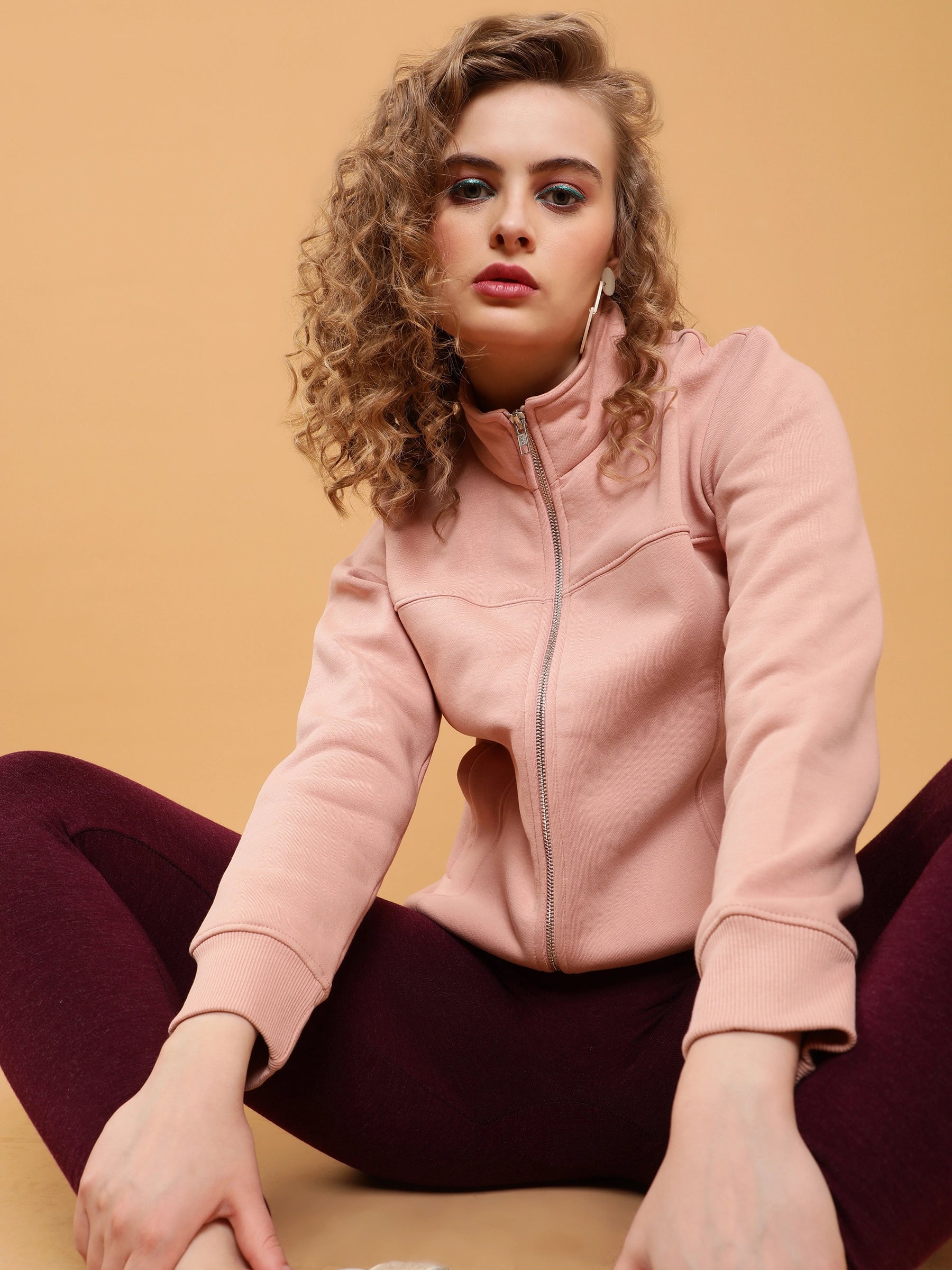 Pink Relaxed Fit Fleece Sweatshirt - Global Republic