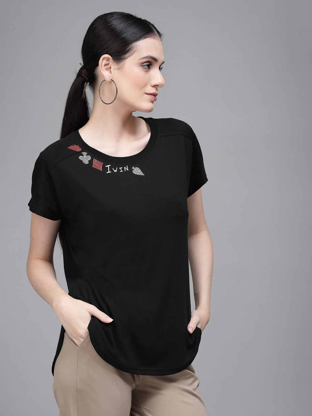 women hosiery printed top