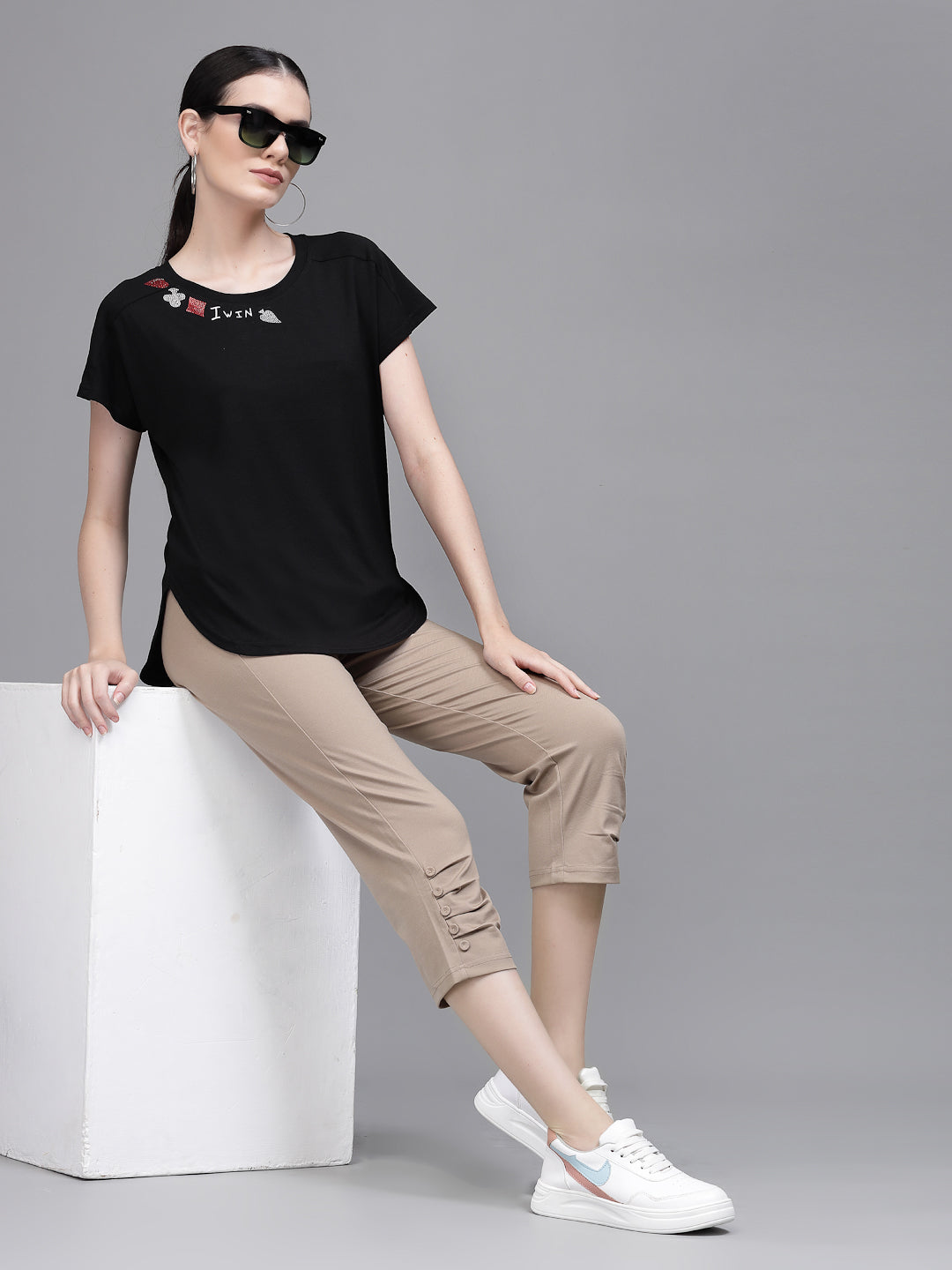 women hosiery printed top