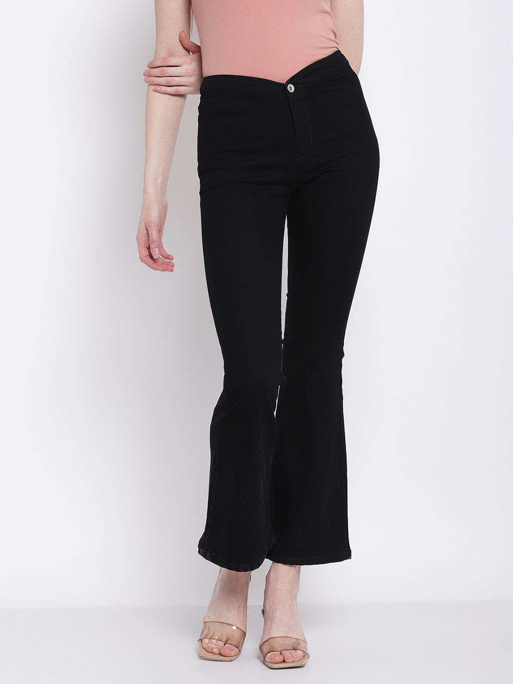 Black Bell Bottom Full Length Jeans – Global Republic