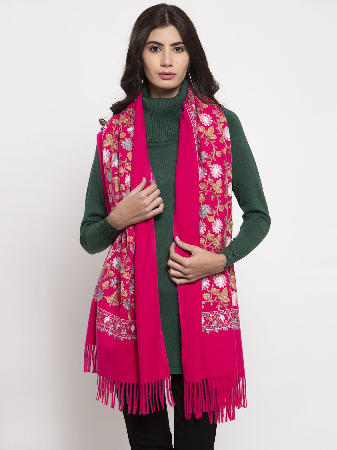 Women Red Printed Stole