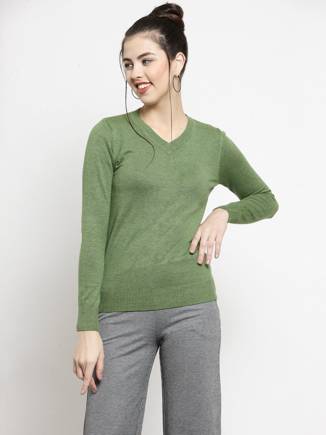 Olive Solid Cotton Blend Skivvy - Global Republic
