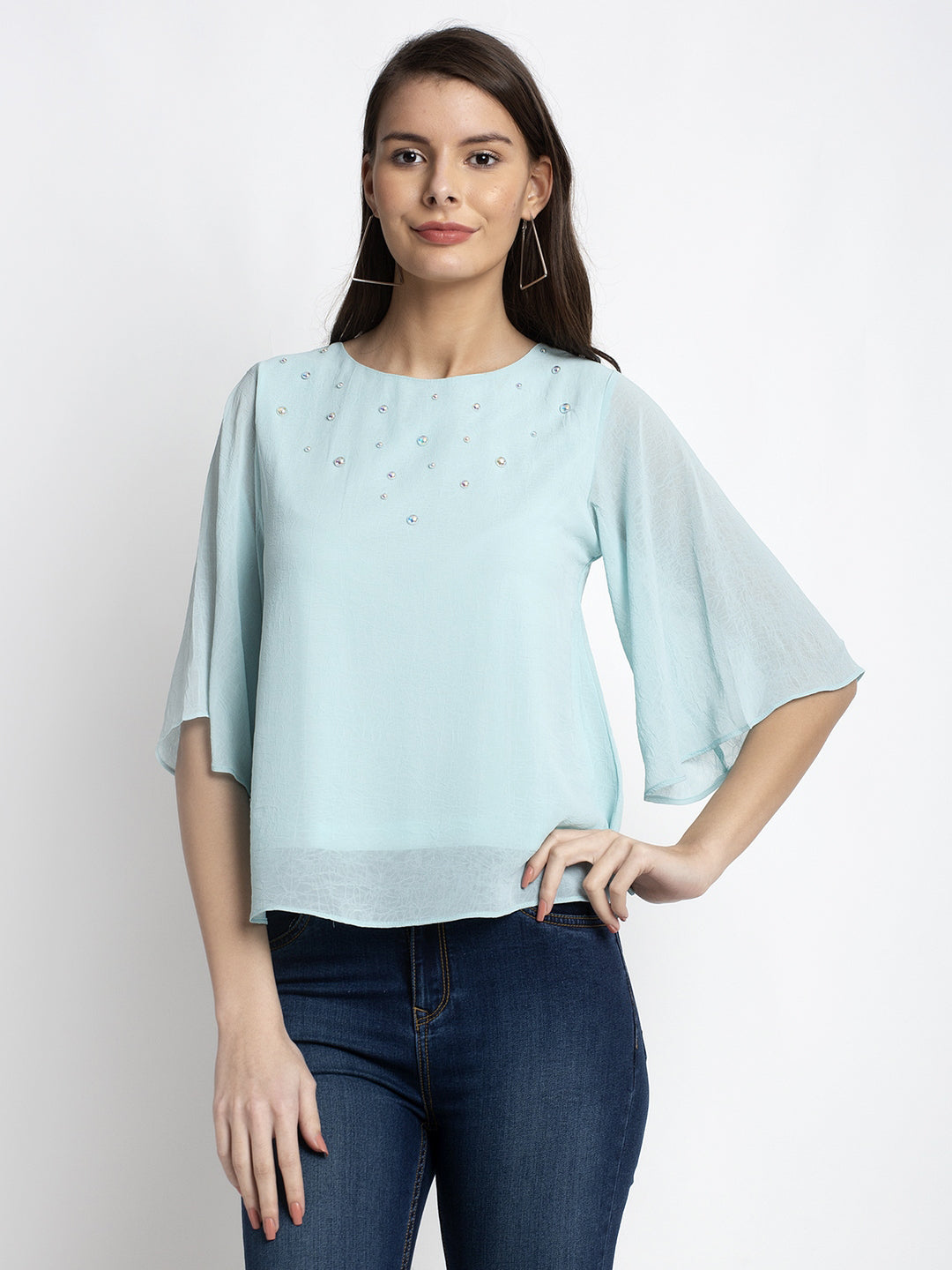 Women Beads flared Top