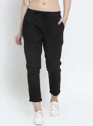 Plain Black And Pink Combo Of 2 Lowers