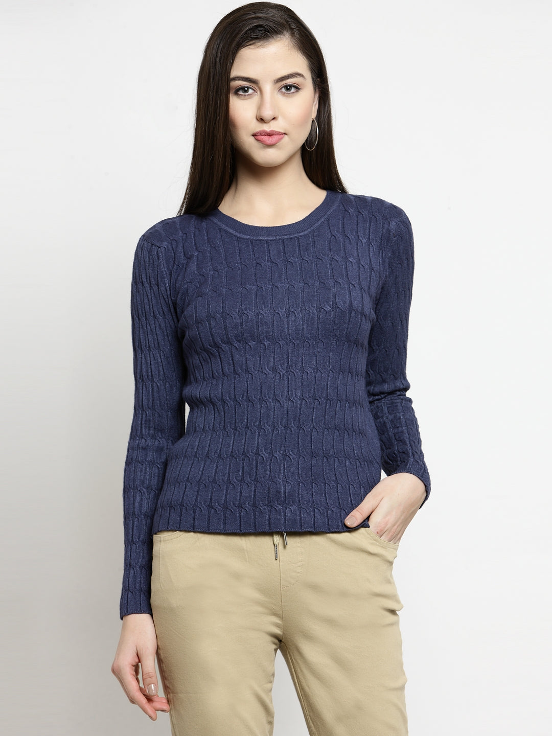 Blue Solid Nylon Blend Skivvy - Global Republic