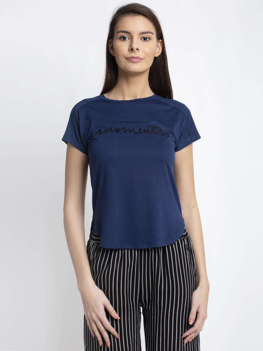 Women Alpha Printed Solid T-Shirt