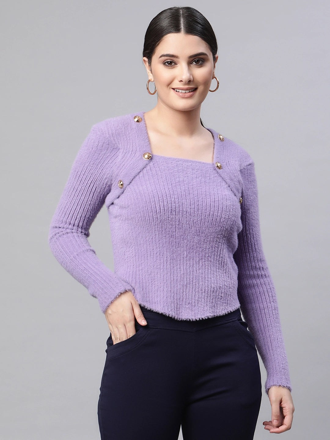 Lavender sweater women's clearance