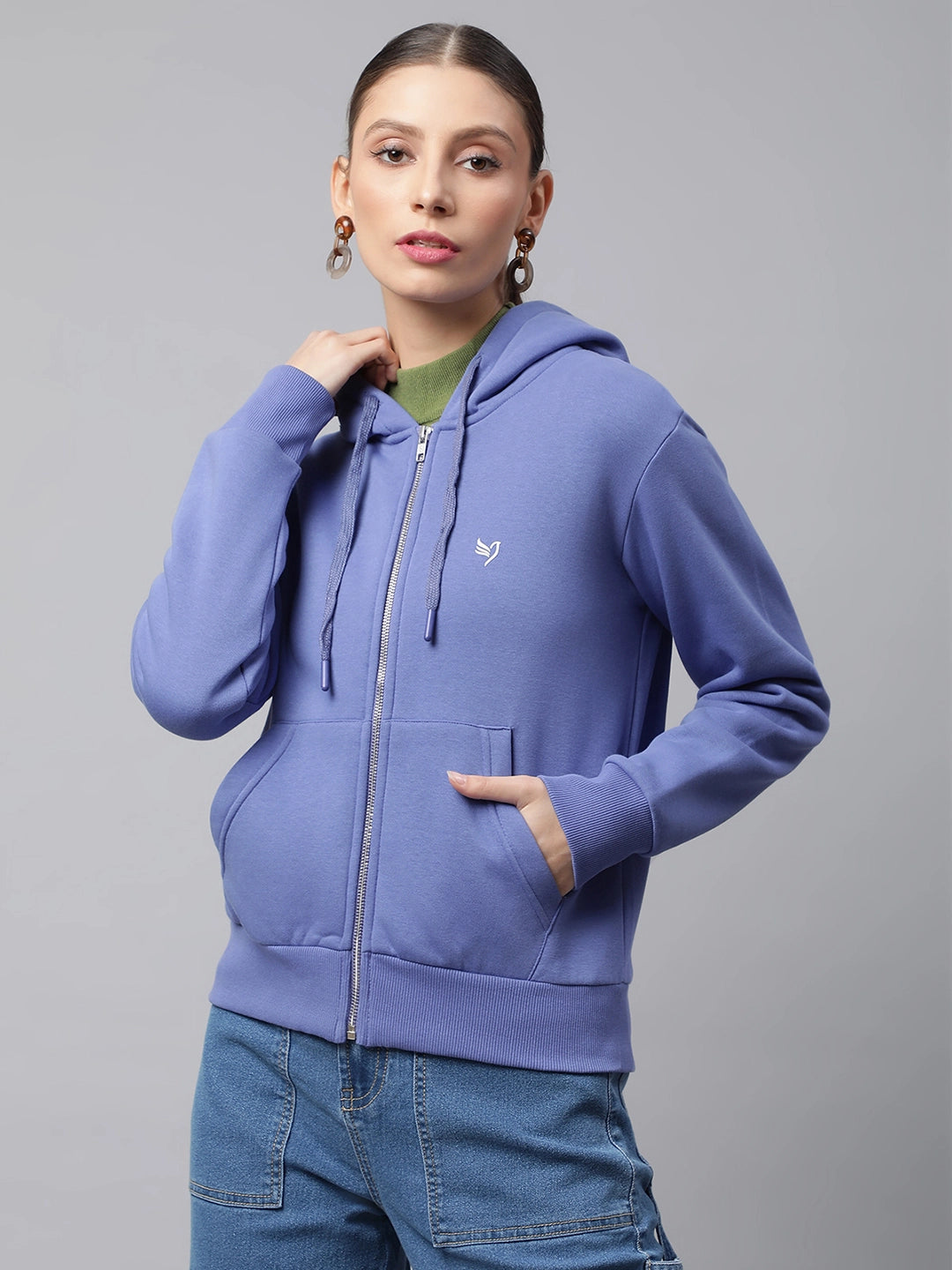 Purple Relaxed Fit Fleece Sweatshirt - Global Republic
