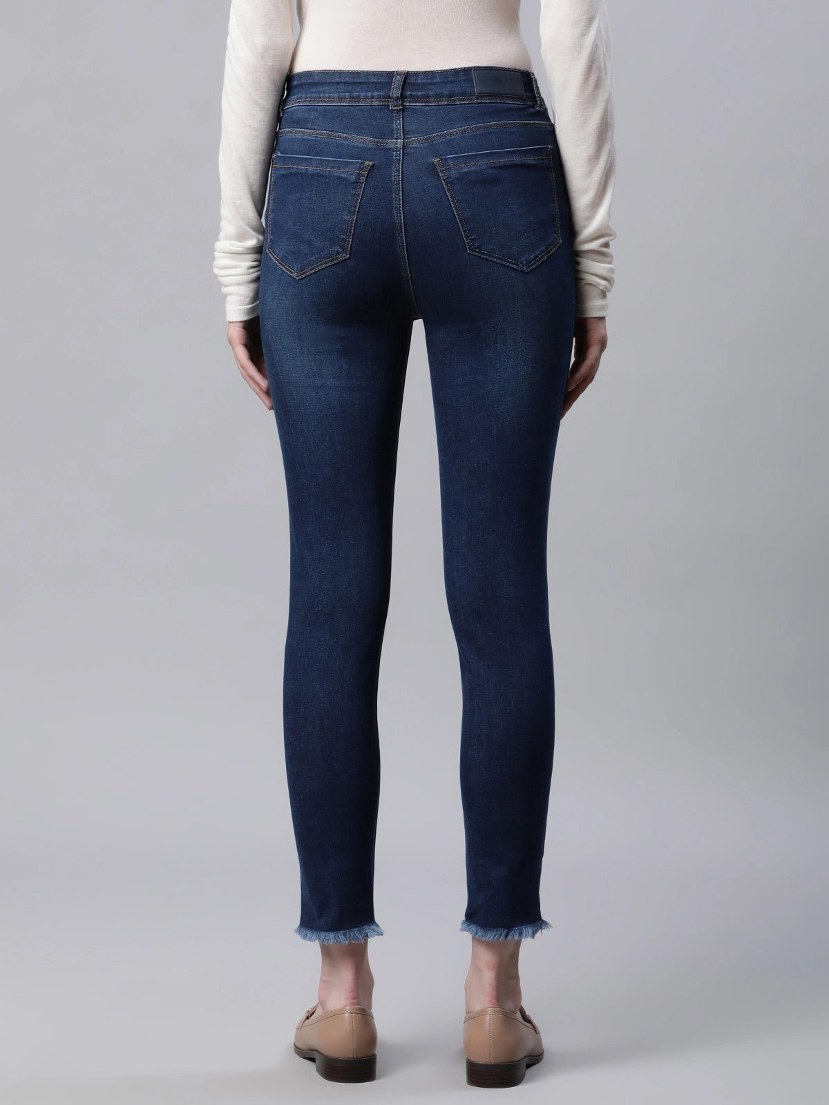 Blue High Waist Slim Fit Jeans - Global Republic