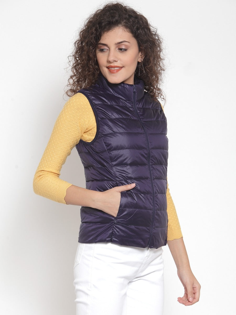 Navy Solid cotton Jackets - Global Republic