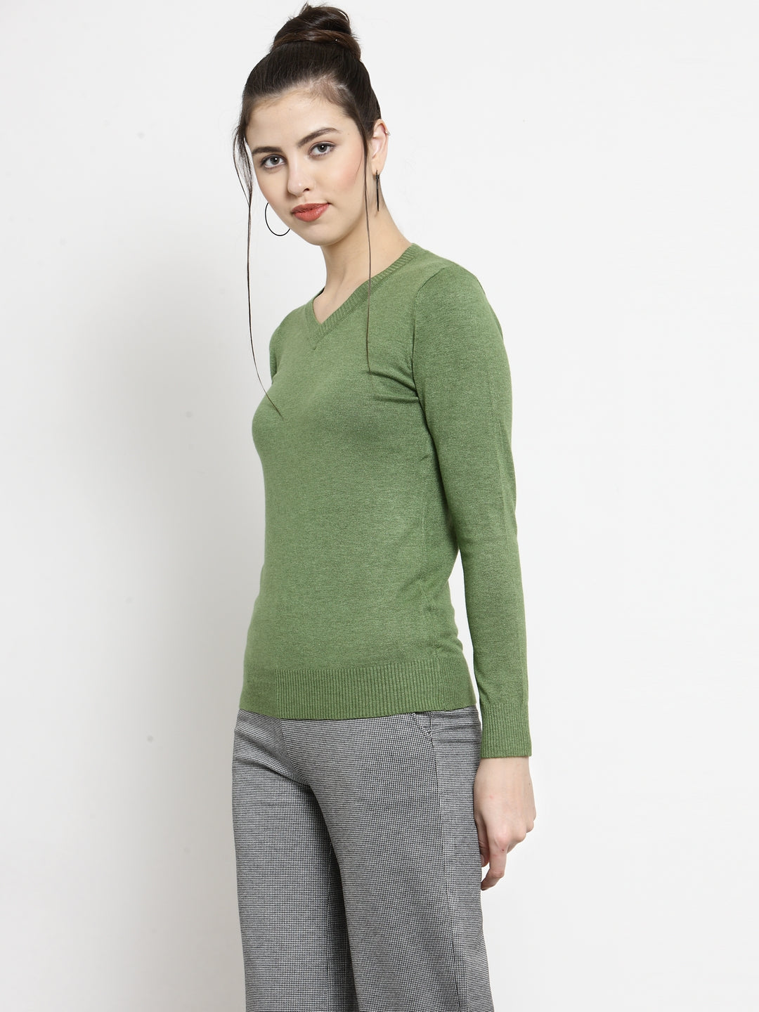 Olive Solid Cotton Blend Skivvy - Global Republic