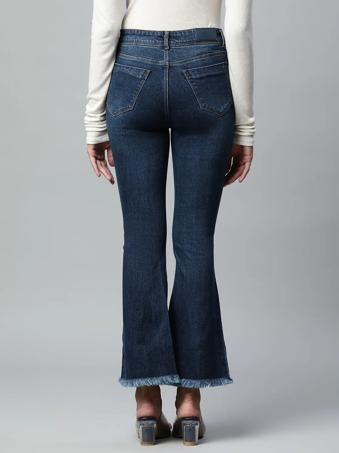 Blue Medium Washed Bootcut Jeans - Global Republic