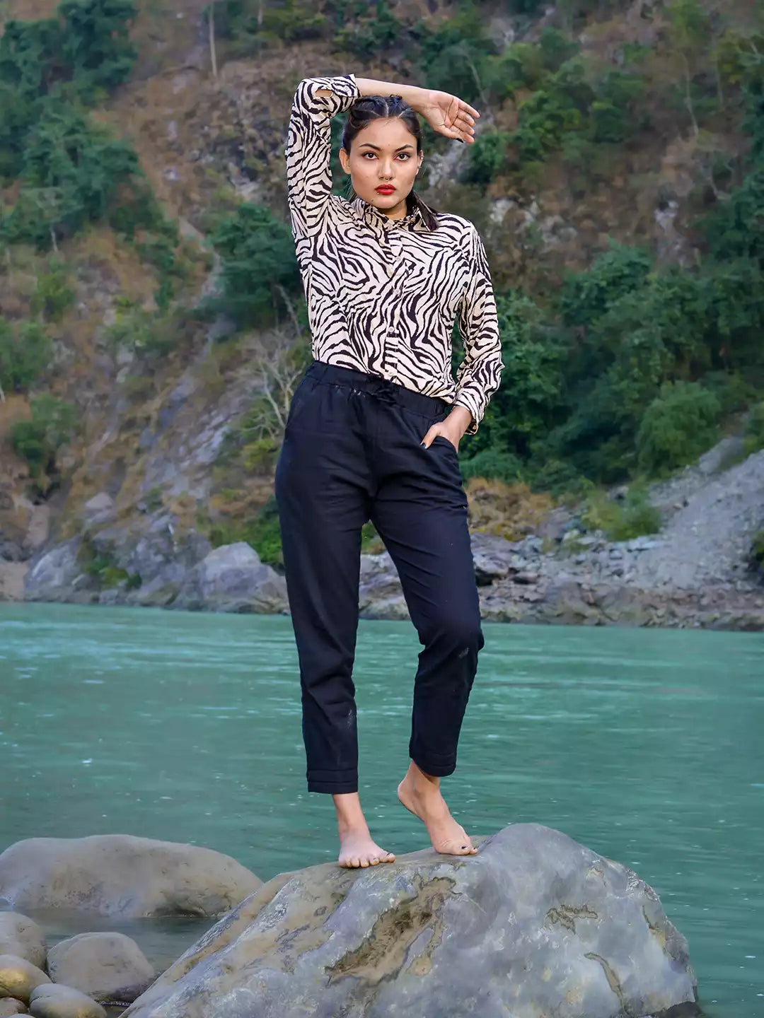 Women Regular Fit Printed Shirt - Global Republic