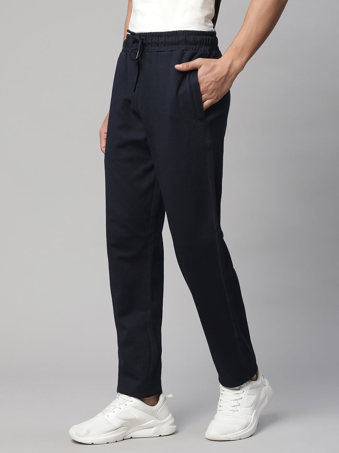 Men Blue Solid Sports Lower - Global Republic