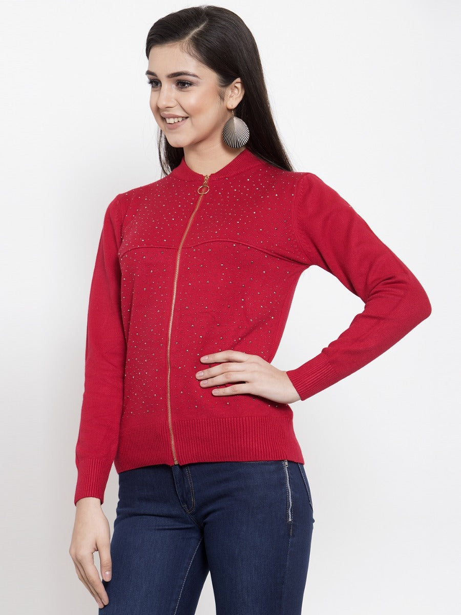 Women Red Pullover