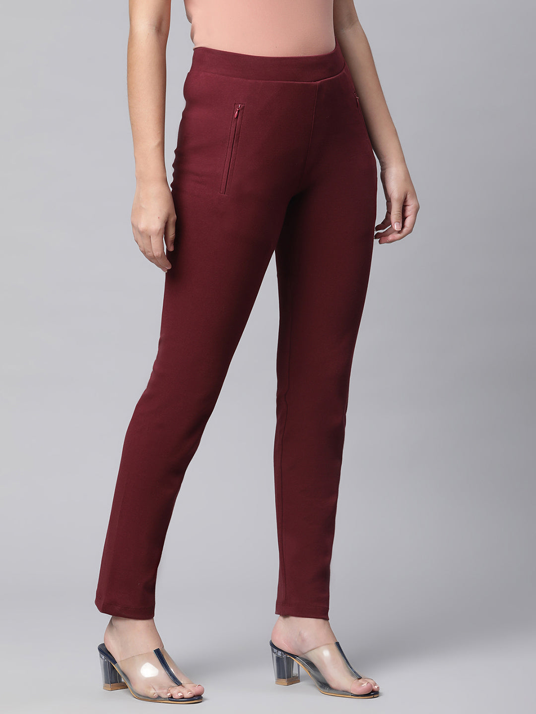 Maroon Casual Lower