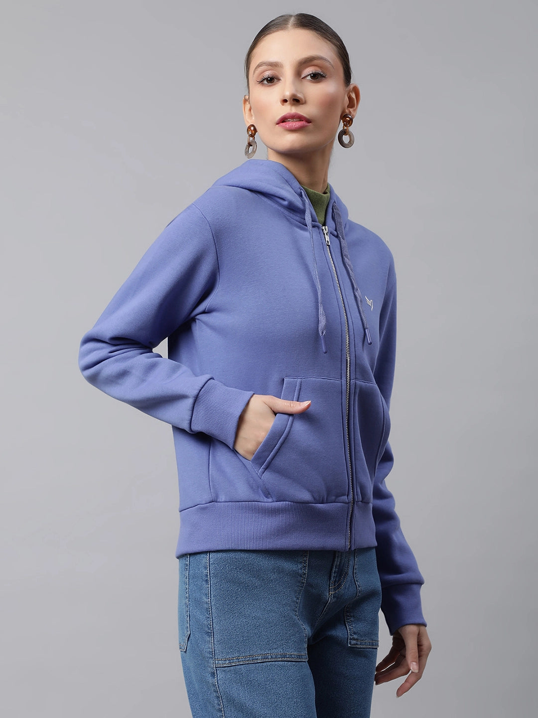 Purple Relaxed Fit Fleece Sweatshirt - Global Republic
