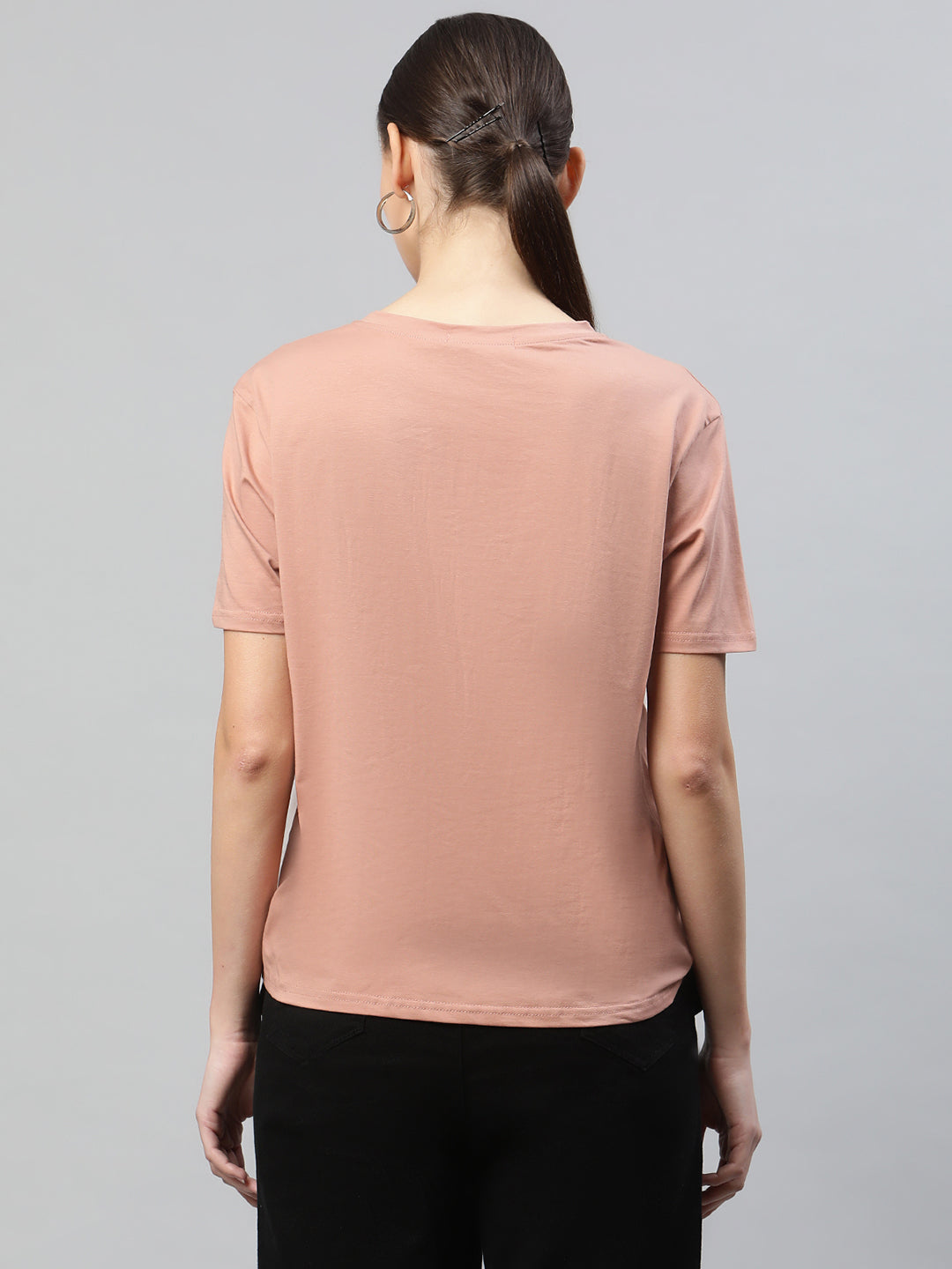 Peaches Asymmetric Hem Floral T-Shirt - Global Republic