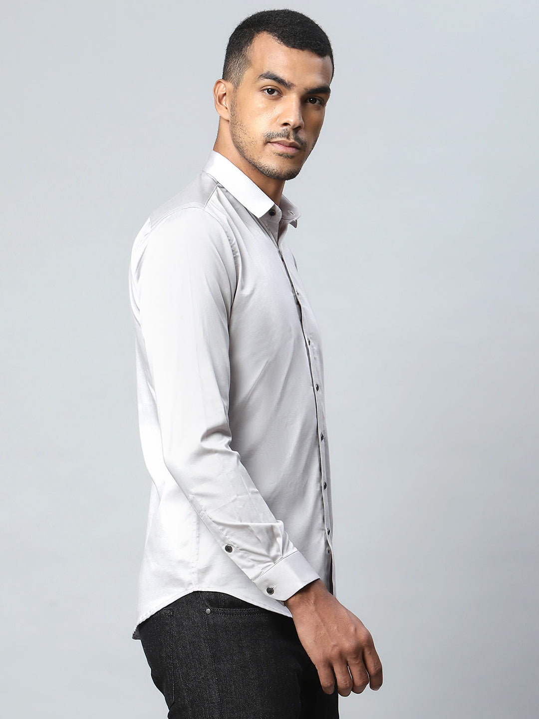 Men Grey Casual Shirt - Global Republic