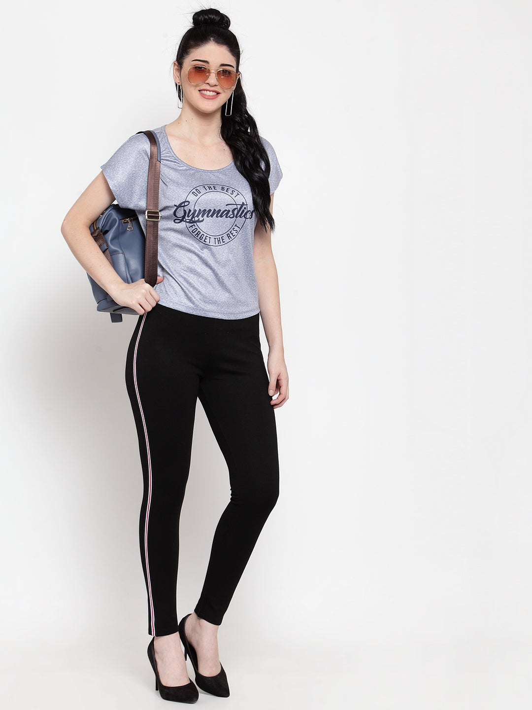 Women Black Solid Jeggings