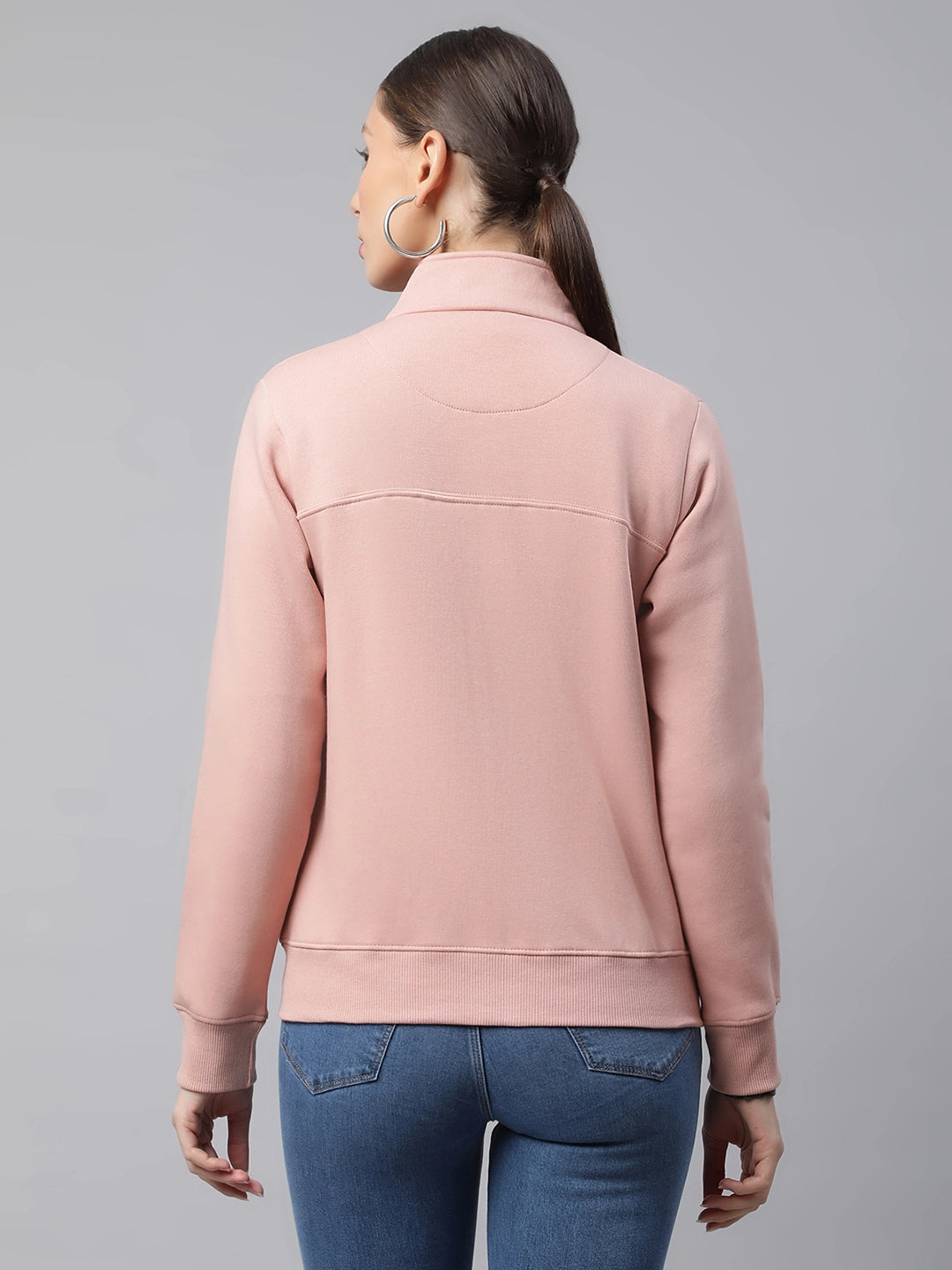 Pink Relaxed Fit Fleece Sweatshirt - Global Republic