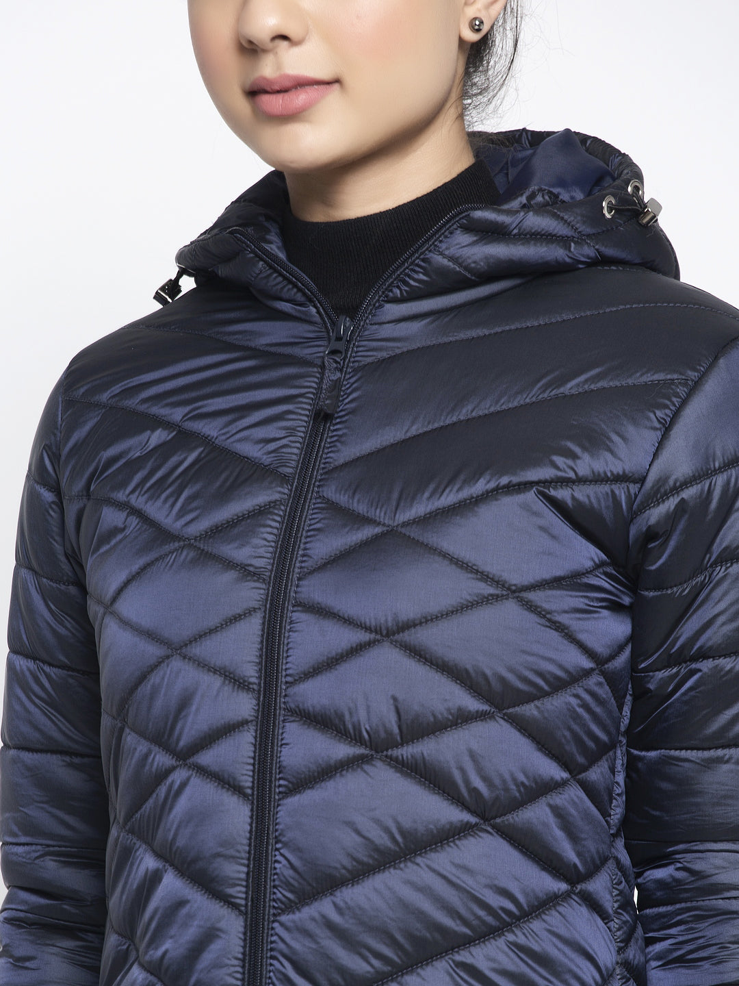 Blue Hooded Cotton Jacket - Global Republic