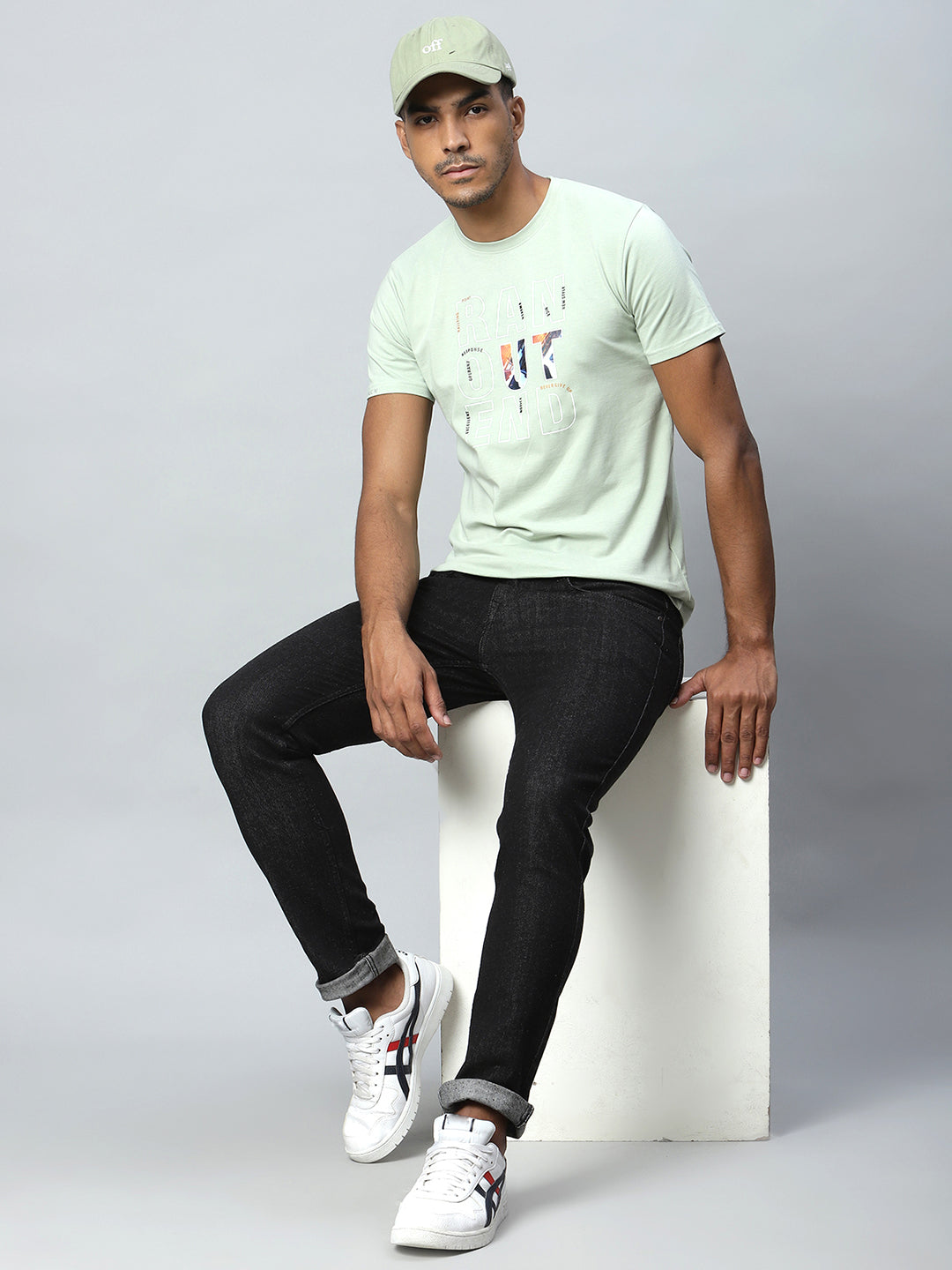 Men Alpha printed Sea Green T-Shirt - Global Republic