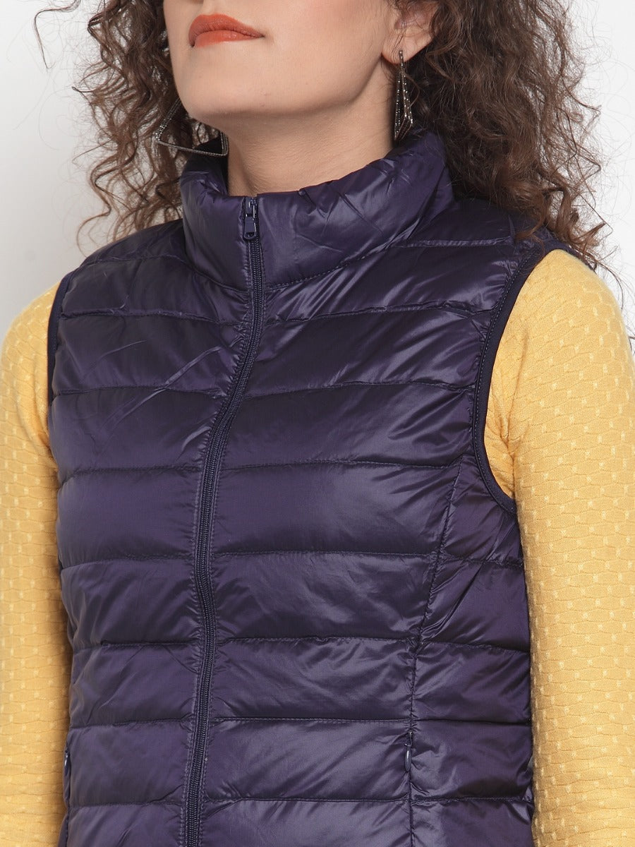 Navy Solid cotton Jackets - Global Republic