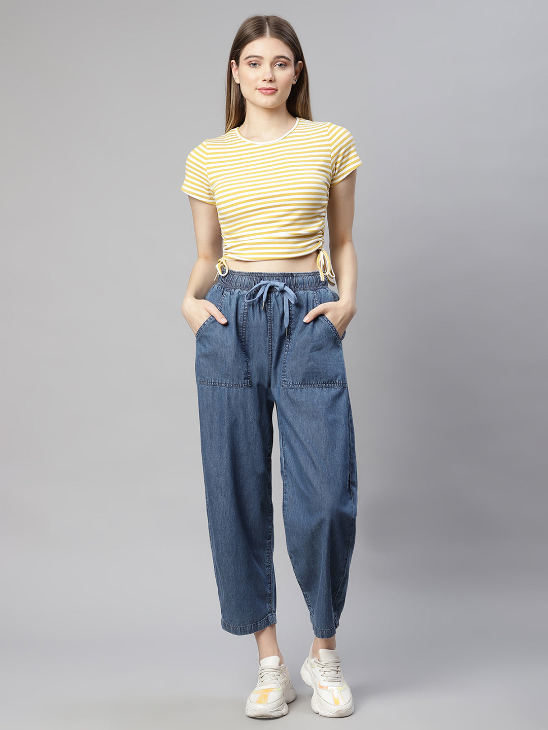 Dark blue Poly-Denim Lower