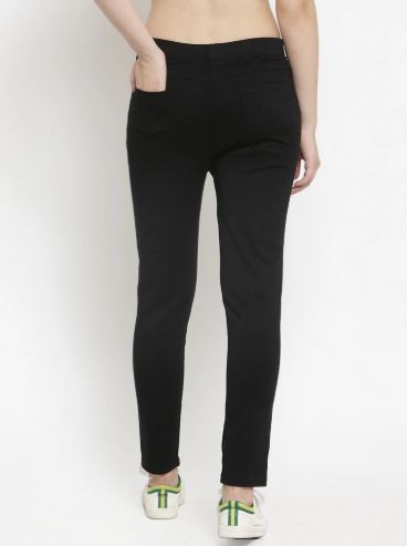 Plain Black Mid-Rise Jegging
