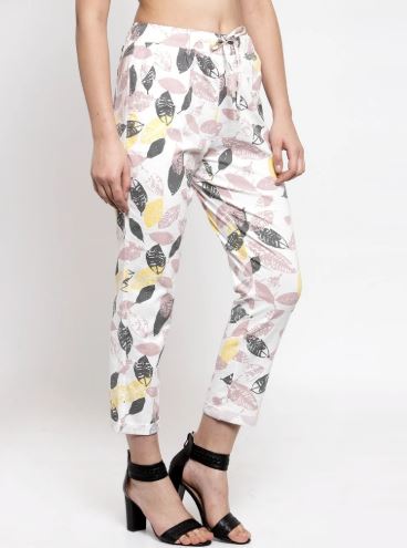 Printed Pink And Brown Combo Of 2 Lowers