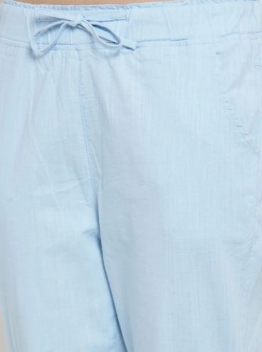 Plain Black And Light Blue Combo Of 2 Lowers