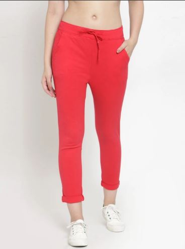Plain Pink And Red Combo Of 2 Lowers