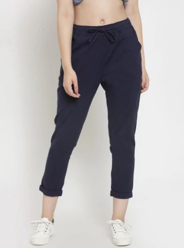 Plain Navy Blue And Pink Combo Of 2 Lowers