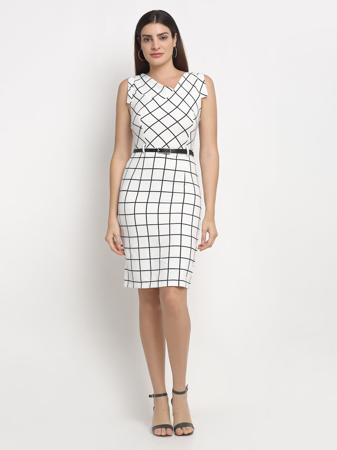 Women Cross Checked Dress