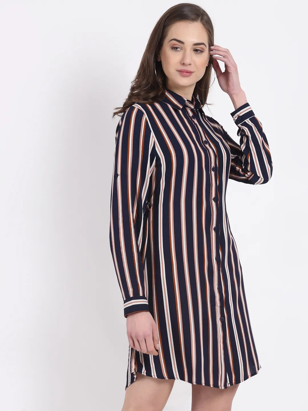 Women Straight Striped Mini Tunic - Global Republic