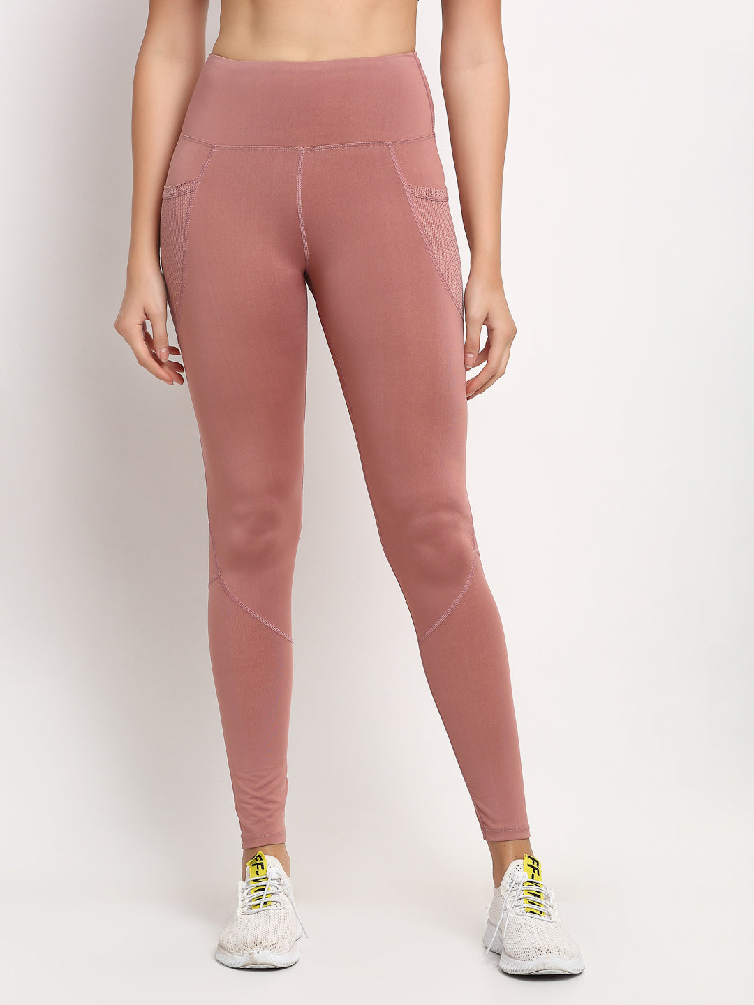 Women Pink Solid Legging