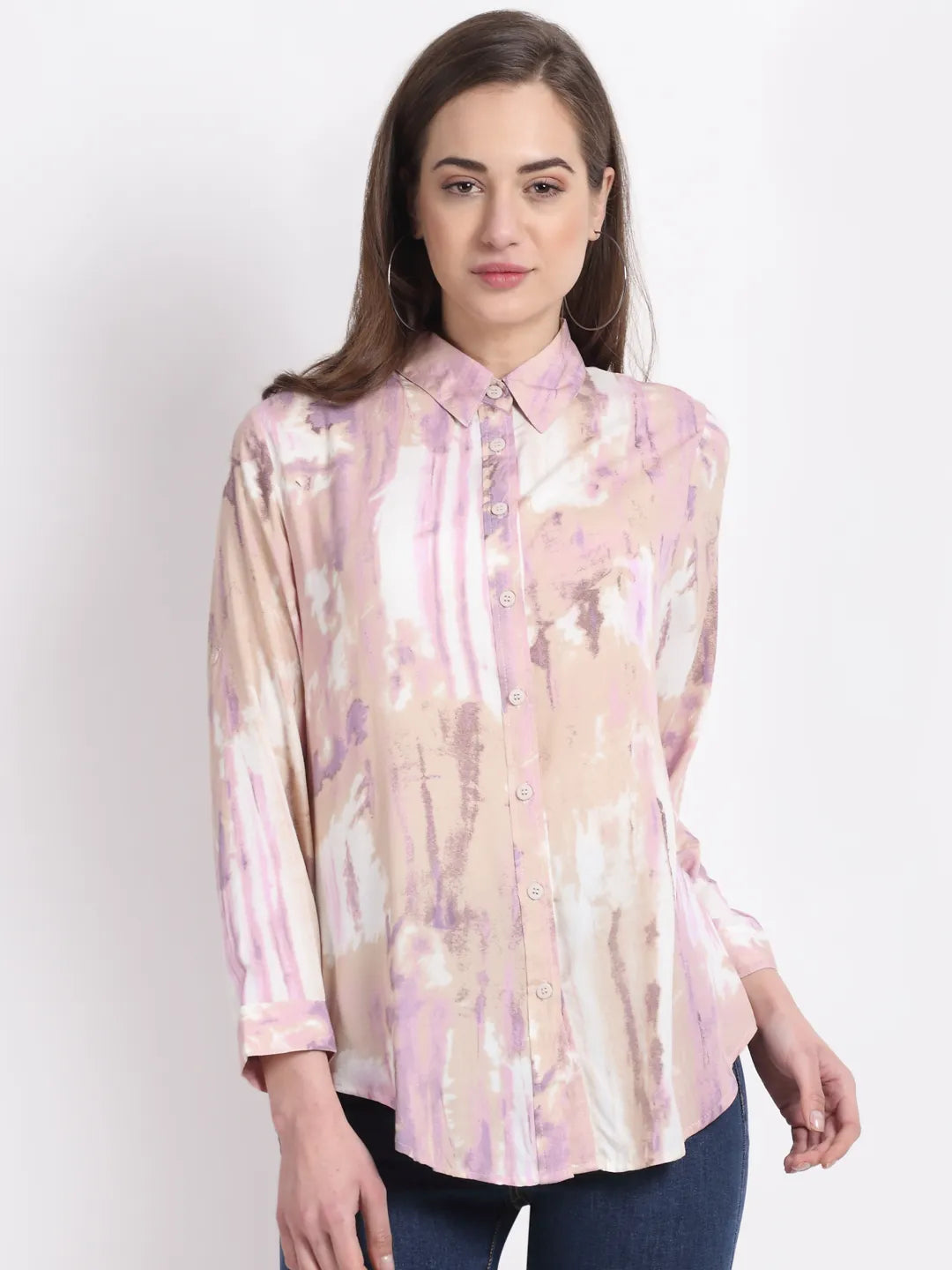 Women Collared Viscose Printed Shirt - Global Republic