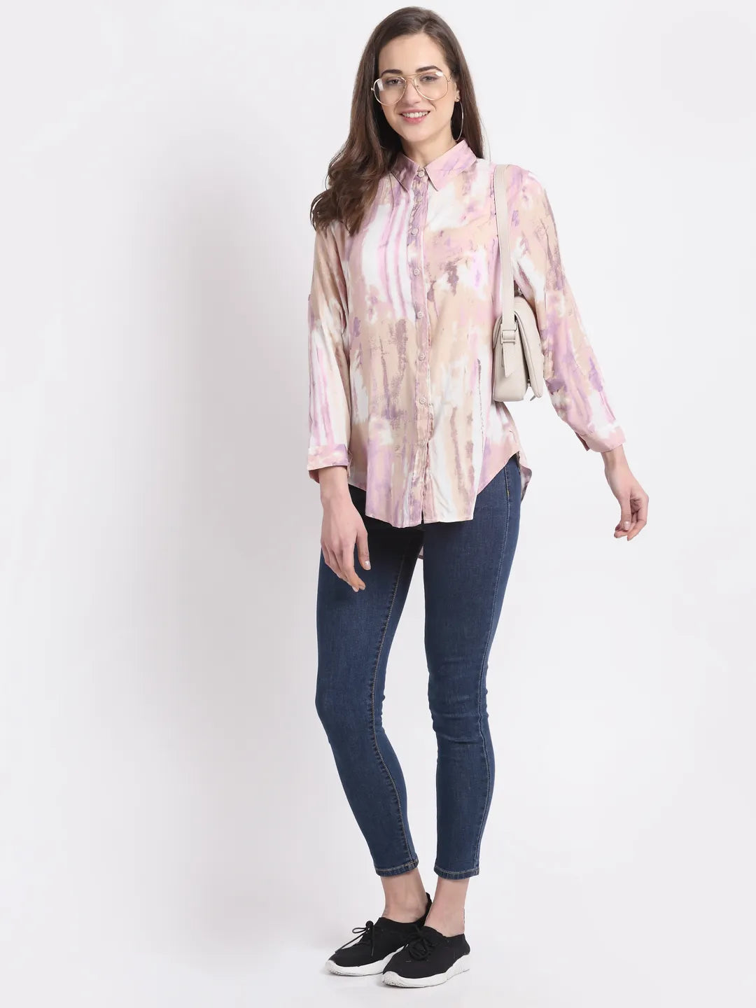 Women Collared Viscose Printed Shirt - Global Republic
