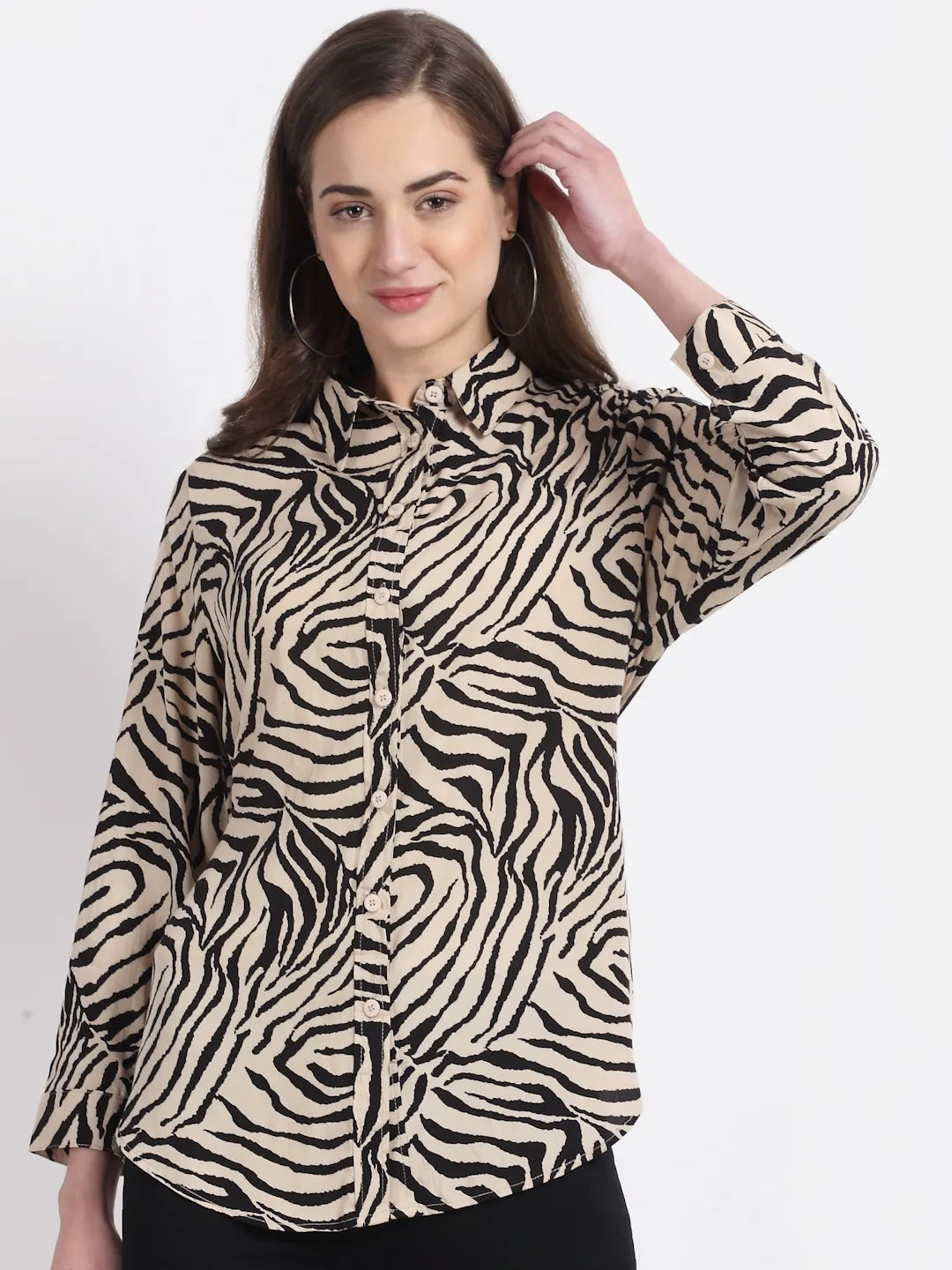 Women Zebra Printed Shirt - Global Republic