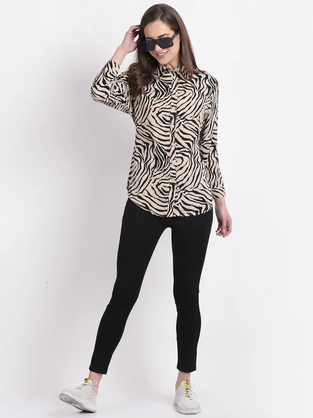 Women Zebra Printed Shirt - Global Republic