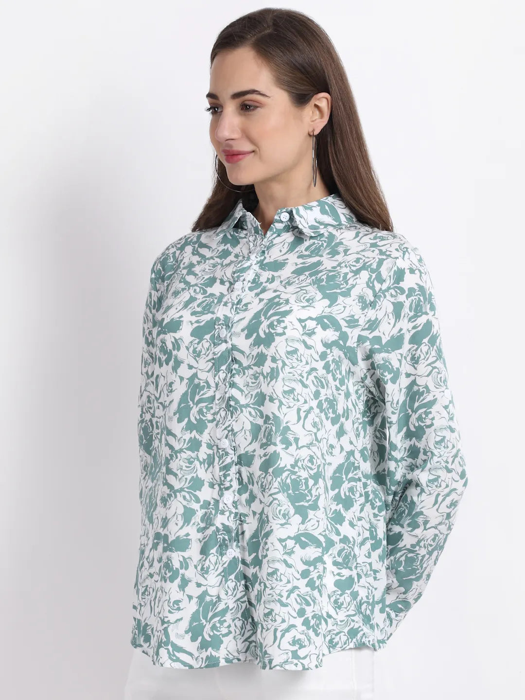 Women Collared Viscose Rayon Printed Shirt - Global Republic