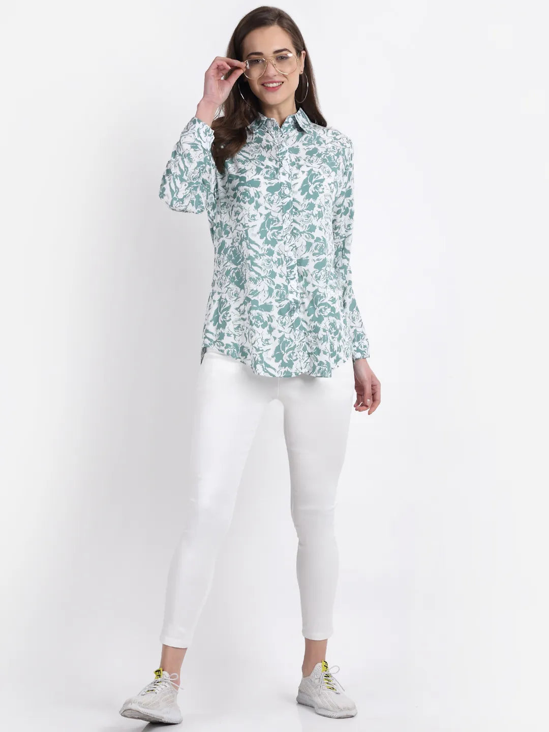 Women Collared Viscose Rayon Printed Shirt - Global Republic