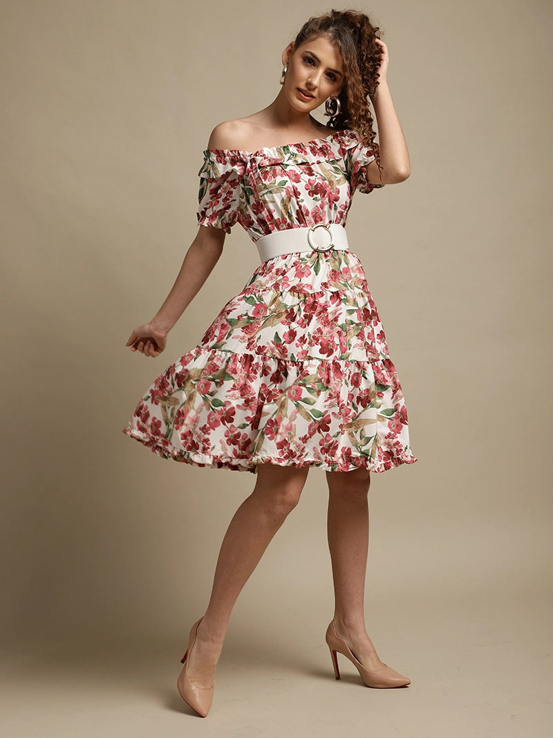 women white multi floralary floral dress