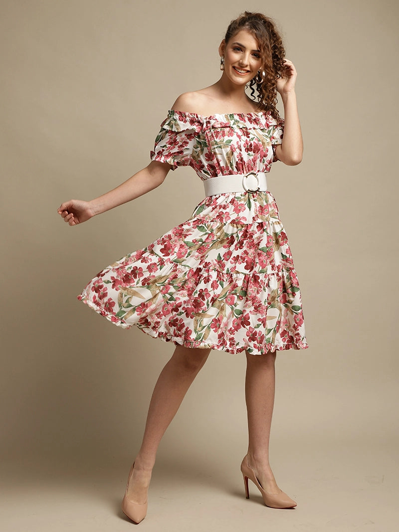 women white multi floralary floral dress