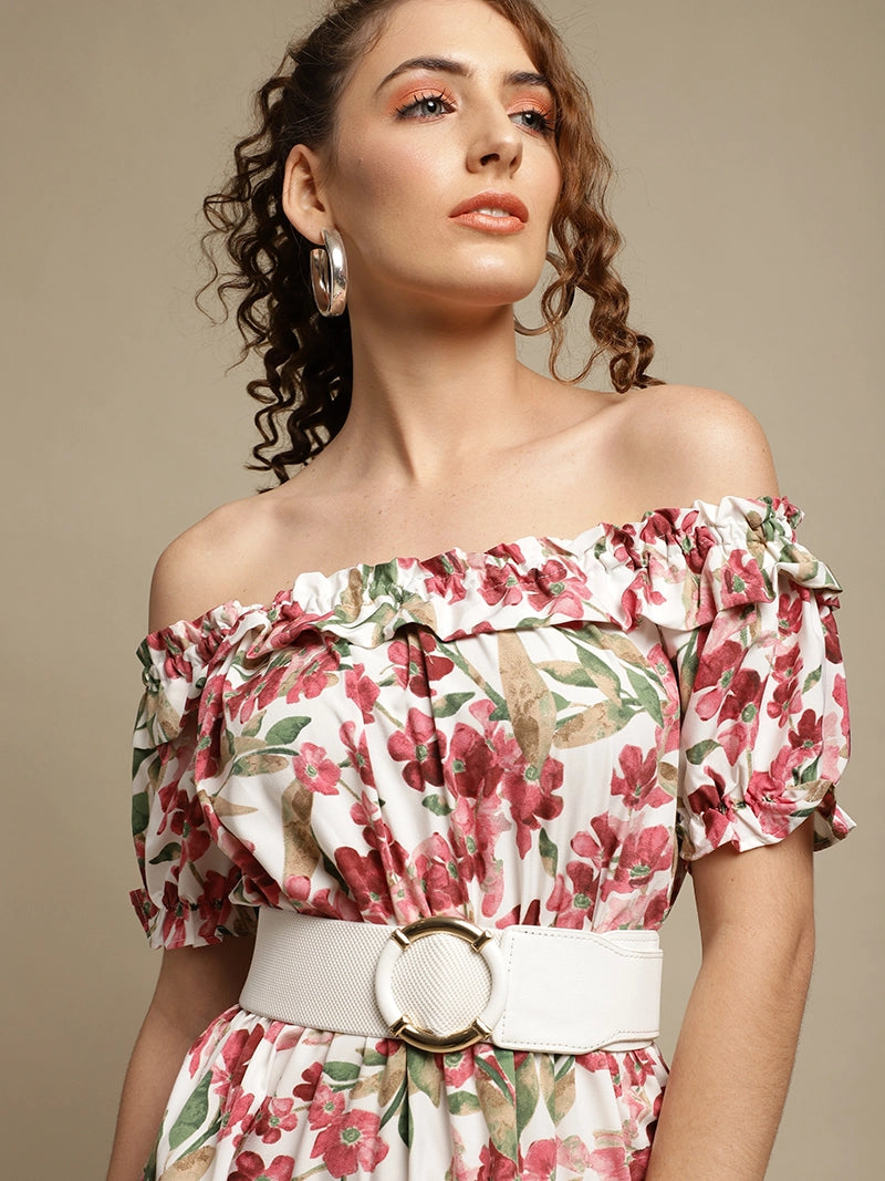 women white multi floralary floral dress