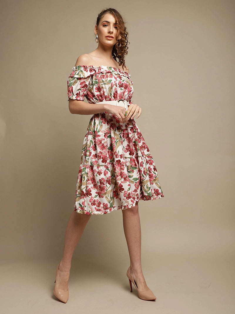 women white multi floralary floral dress